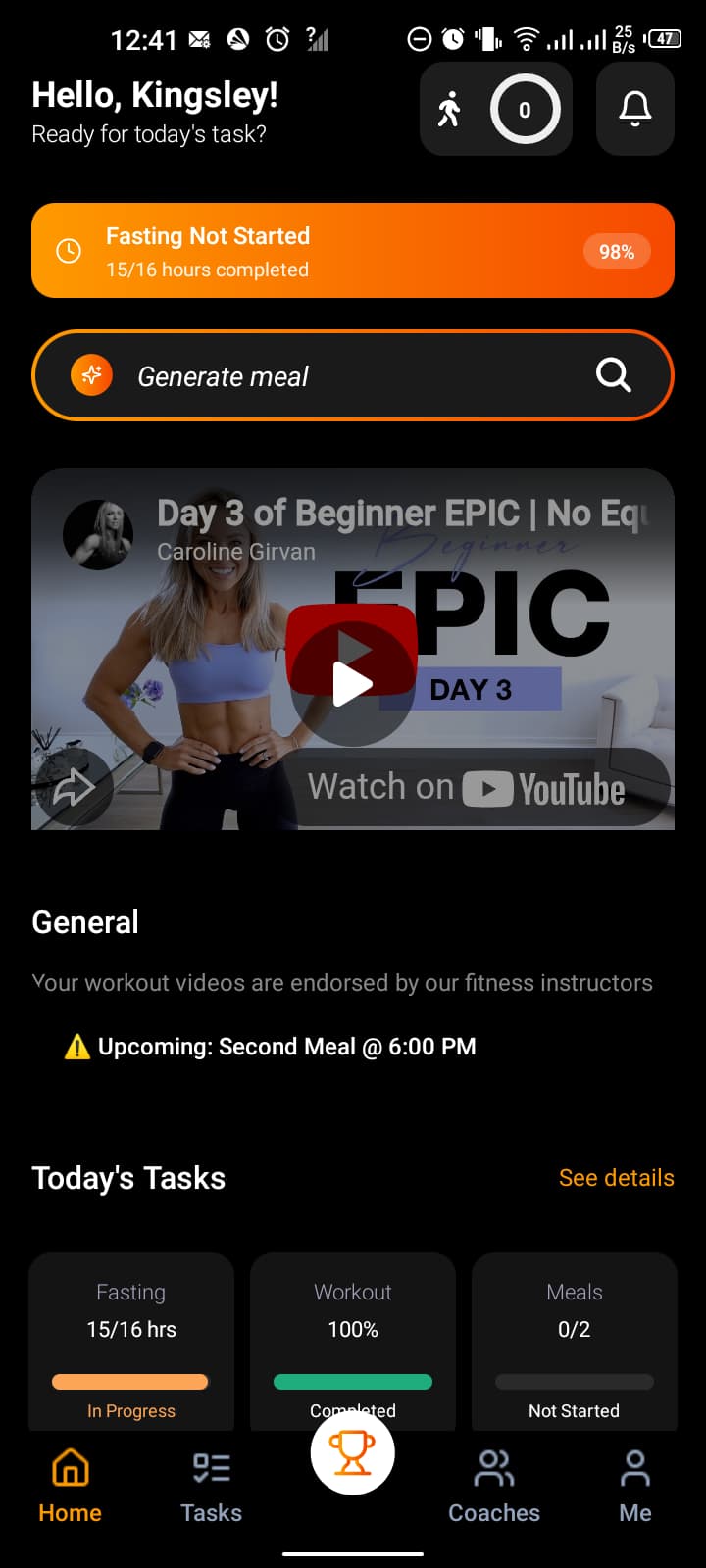 Fitness Space Mobile App